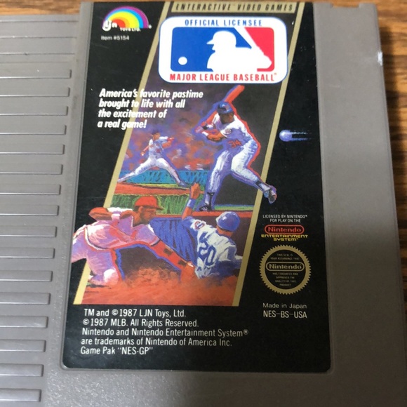 Nintendo Major League Baseball Game 1987 - Picture 7 of 8